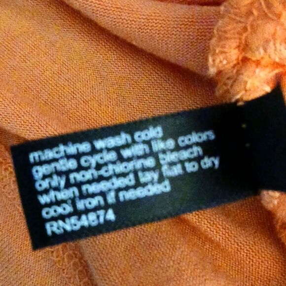 LIMITED  Eyelet Floral Short Sleeve Blouse Orange - Picture 10 of 10